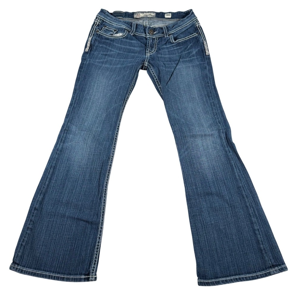 BKE Starlite Bootcut Jeans Women 28S (FITS 29x28) Blue Embellished READ